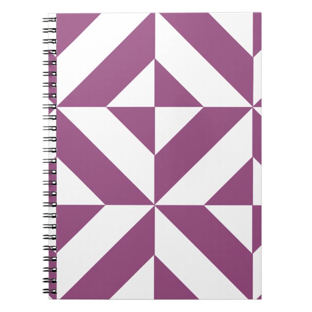 Caderno Espiral Cubo de Deco Geométrico Quente (Frente)