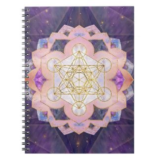 Caderno Espiral Cubo de Metatron em Gemstone Lotus