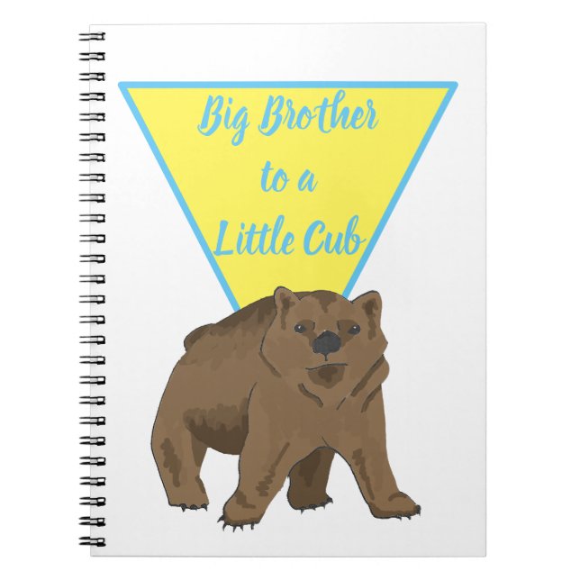 Caderno Espiral Cubo de Urso Irmão Grande (Frente)