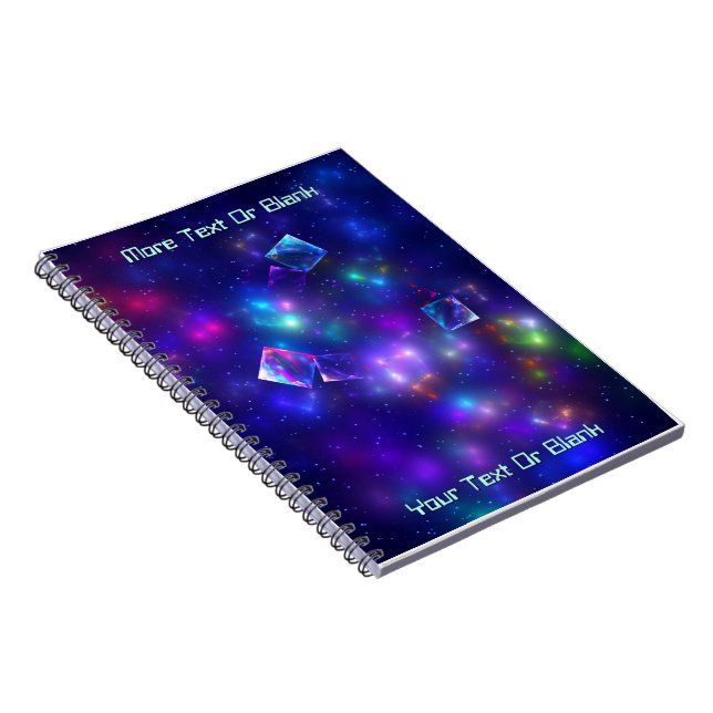 Caderno Espiral Cubos cósmicos (Lado Direito)