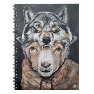 Caderno Espiral Cuidado com Alfas Falsos Pintura de Alfred Fox