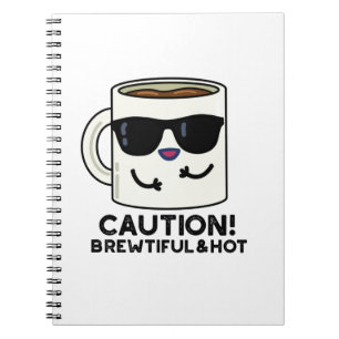 Caderno Espiral Cuidado Maravilhosamente Quente Piada de Café Engr