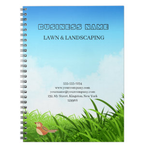 Caderno Espiral Cuidado Profissional de Gramado Verde e Paisagismo