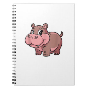 Caderno Espiral Cujo Bebê Hippo Moo Deng Tank Top_1