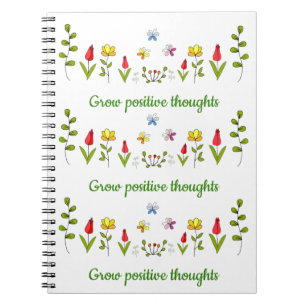 Caderno Espiral Cultivar flores de pensamentos positivos