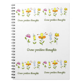 Caderno Espiral Cultivar flores de pensamentos positivos