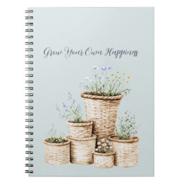 Caderno Espiral Cultive Sua Própria Felicidade Floral