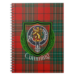 Caderno Espiral Cumming Scottish Clan Tartan & Crest