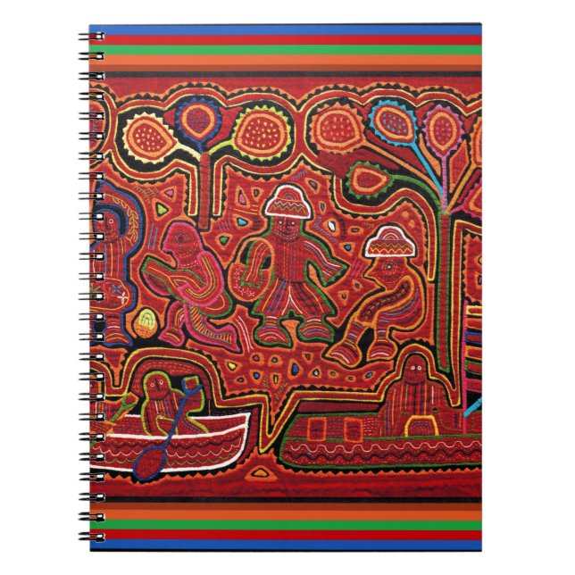 Caderno Espiral Cuna Indian Men in Cayucos (Frente)