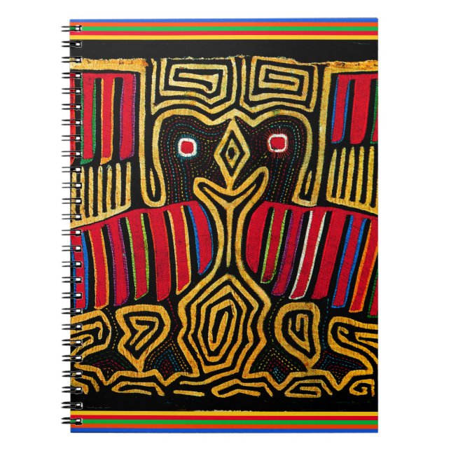 Caderno Espiral Cuna Indian Mola Duck Design (Frente)