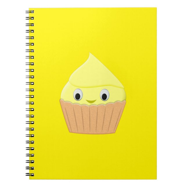 Caderno Espiral Cupcake de limão de cartoon (Frente)