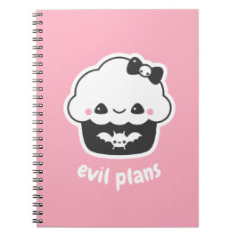 Caderno Espiral Cupcake de Planos de Mau Bonito Spooky