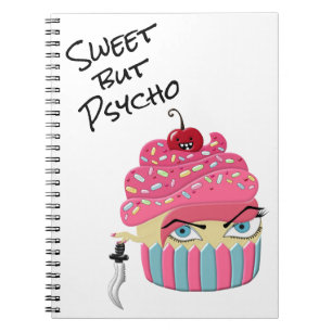 Caderno Espiral Cupcake rosa-claro Kawaii desenhando Halloween ass