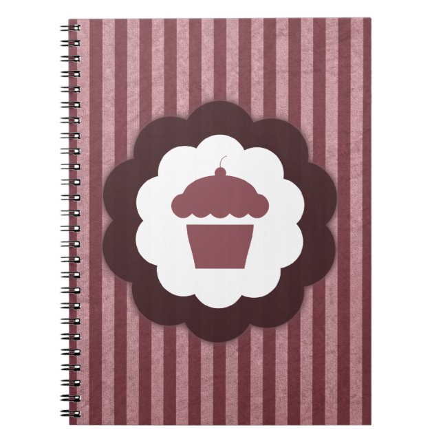 Caderno Espiral cupcake vintage (Frente)