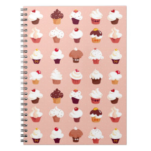 Caderno Espiral Cupcakes