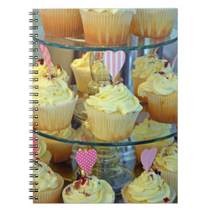 Caderno Espiral Cupcakes de fosco branco