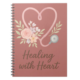 Caderno Espiral Cura com coração