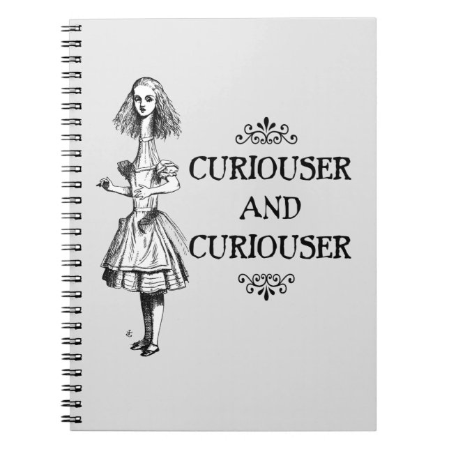 Caderno Espiral Curiouser e Curiouser (Frente)