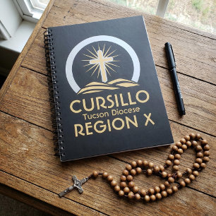Caderno Espiral Cursillo Cruz Radiante na Colina Diocese e Região