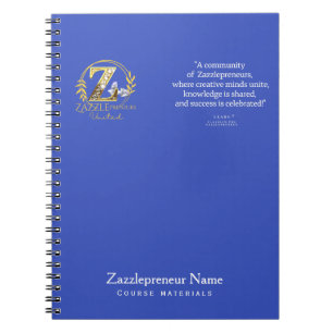 Caderno Espiral Curso Personalizado de Negócios Zazzle de LeahG