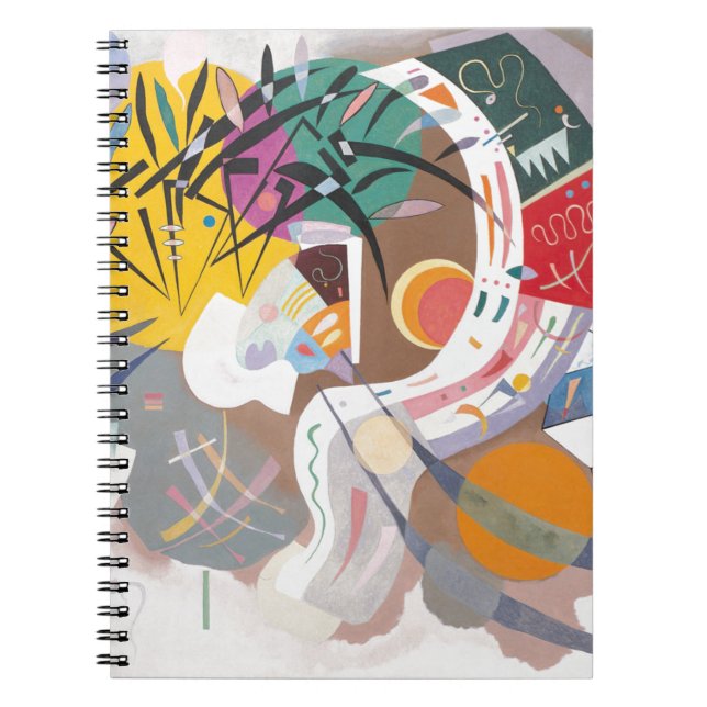 Caderno Espiral Curva Dominante Abstrata de Kandinsky (Frente)