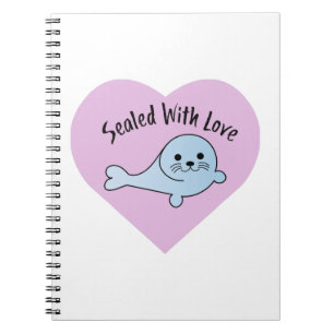 Caderno Espiral Custa selada com amor