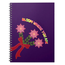 Caderno Espiral Custom Bloom Where You Are Spring Floral Gift