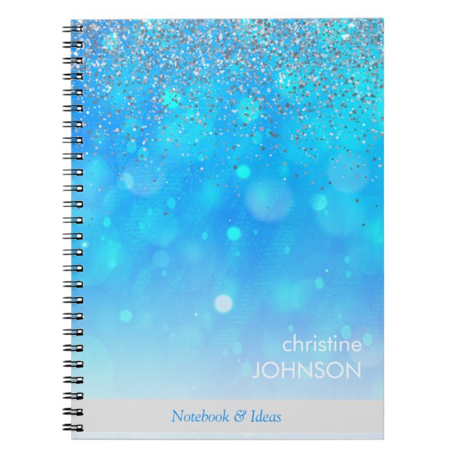 Caderno Espiral Custom Blue Pastel Circles (Frente)