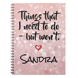 Caderno Espiral Custom Journal, Funny Personalized Gift For BFF, 