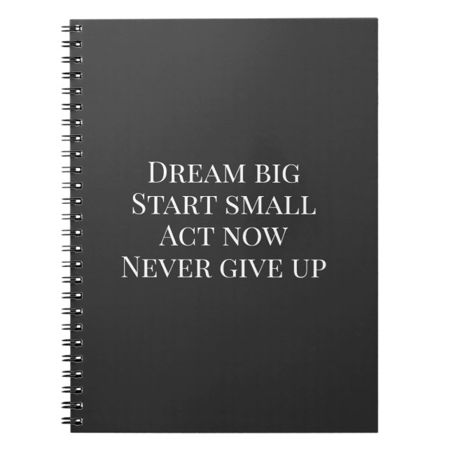 Caderno Espiral Custom Motivational Quote Canvas Tile  (Frente)