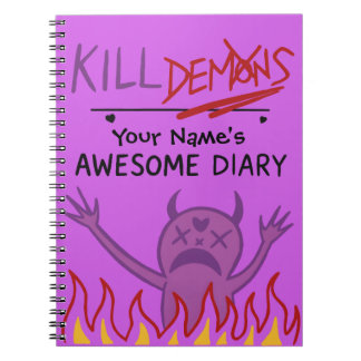 Caderno Espiral Custom Name Diary – Demon Hunters
