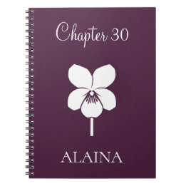 Caderno Espiral Custom New Chapter Violet February Birth Flower