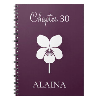 Caderno Espiral Custom New Chapter Violet February Birth Flower