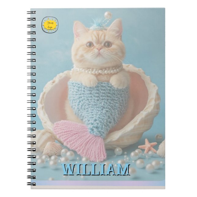 Caderno Espiral Custom photo cat pet  notebook (Frente)
