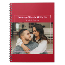 Caderno Espiral Custom Photo & Text Romantic Gift - Personalized 