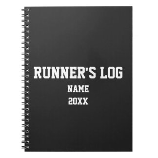 Caderno Espiral Custom Runner's Log Running Athlete Marathon Sport