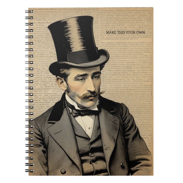 Caderno Espiral CUSTOM TEXT : The Gentleman | Notebook Journal (Frente)