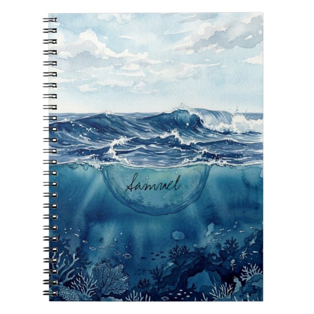 Caderno Espiral Customizable Ocean (Frente)