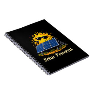 Caderno Espiral Cute alimentado por energia solar Sol & Painel Sol