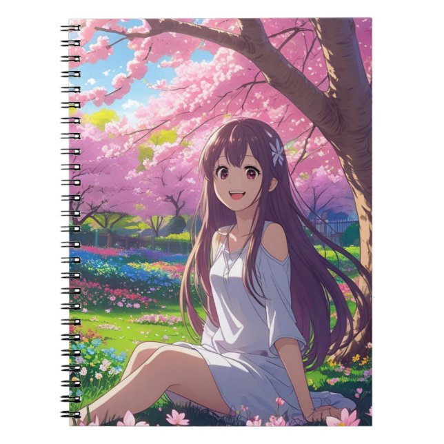 Caderno Espiral Cute Anime Girl (Frente)