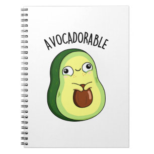 Caderno Espiral Cute Avocado Avocado Pun, adorável por ti