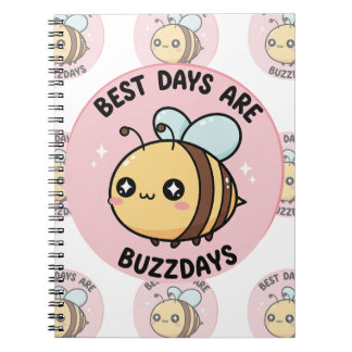 Caderno Espiral Cute Bee Notebook – Kawaii Bumblebee Journal