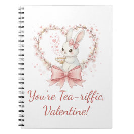 Caderno Espiral Cute Bunny Tea-riffic Valentine Spiral Notebook