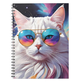 Caderno Espiral Cute cat with glasses