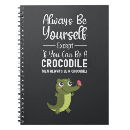 Caderno Espiral Cute Crocodile Lover Gifts Funny Animal Humor
