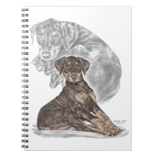 Caderno Espiral Cute Doberman Pinscher Puppy