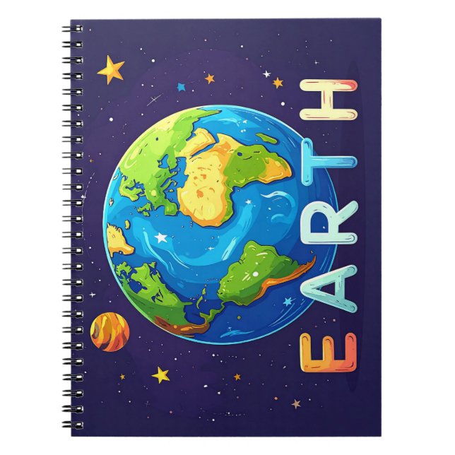 Caderno Espiral Cute Earth Design – Educational (Frente)