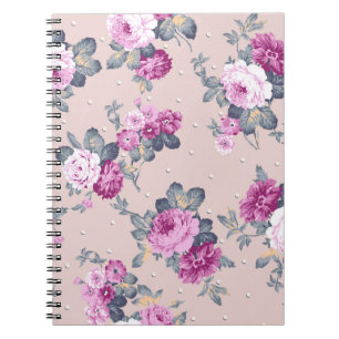 Caderno Espiral cute flower design textile illustrationart, patter