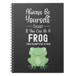 Caderno Espiral Cute Frog Gifts Happy Funny Cartoon Animal