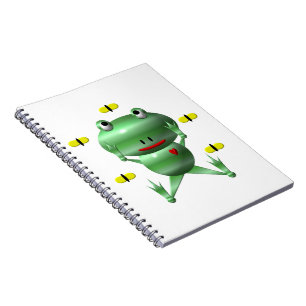 Caderno Espiral Cute Frog with Flies